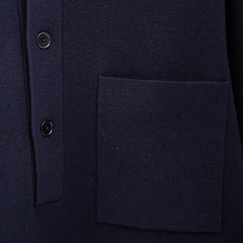 Norse Projects Kian Merino Cotton Milano Polo Dark Navy N45-0602 Degli Uberti